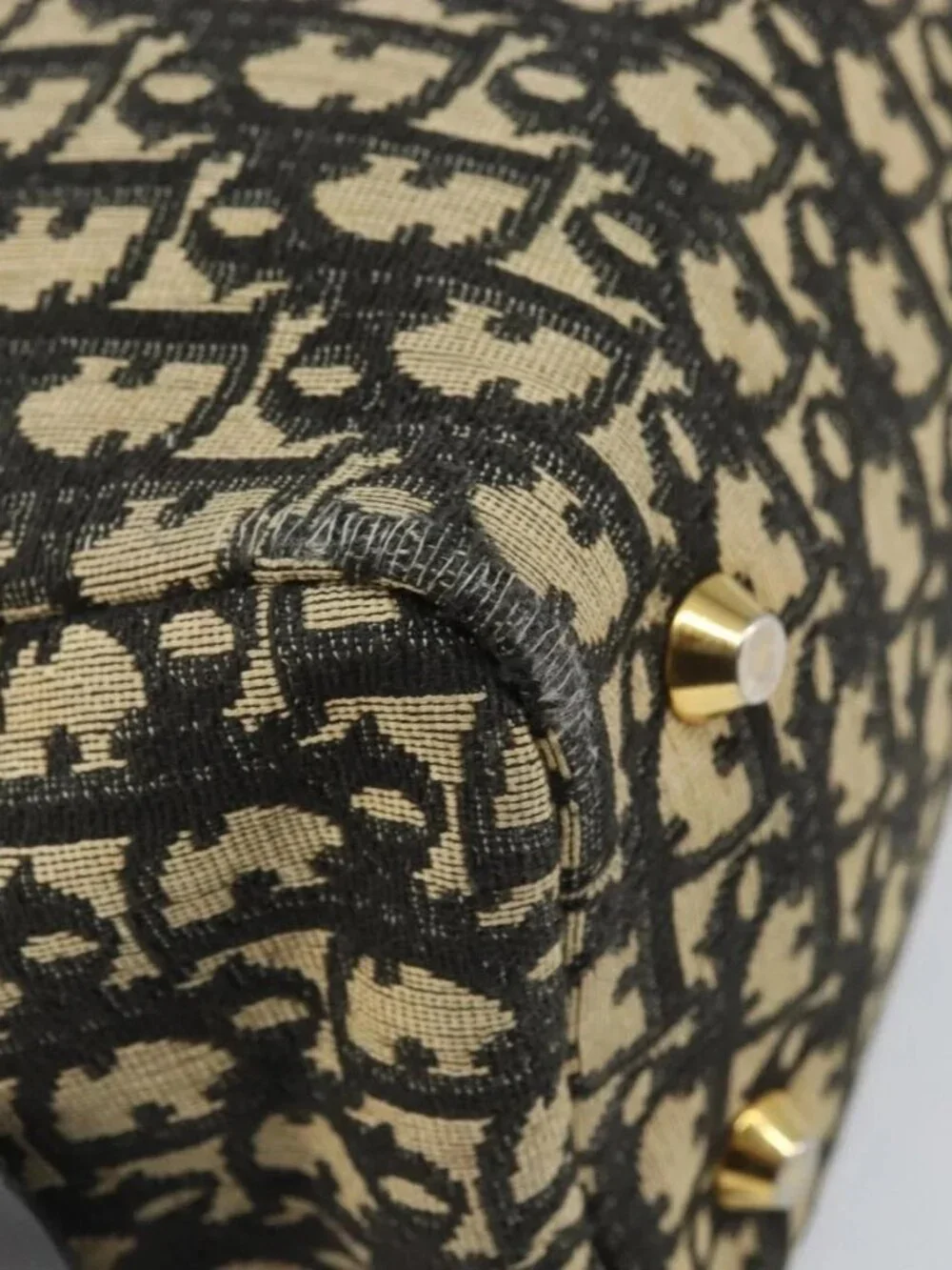 Christian Dior Trotter Canvas Hand Bag Navy Auth bs33053 - Picture 15 of 16